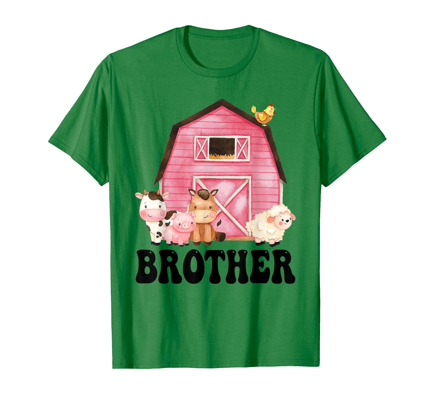 Funny Brother Farm Animals Birthday Theme Matching Family T-Shirt