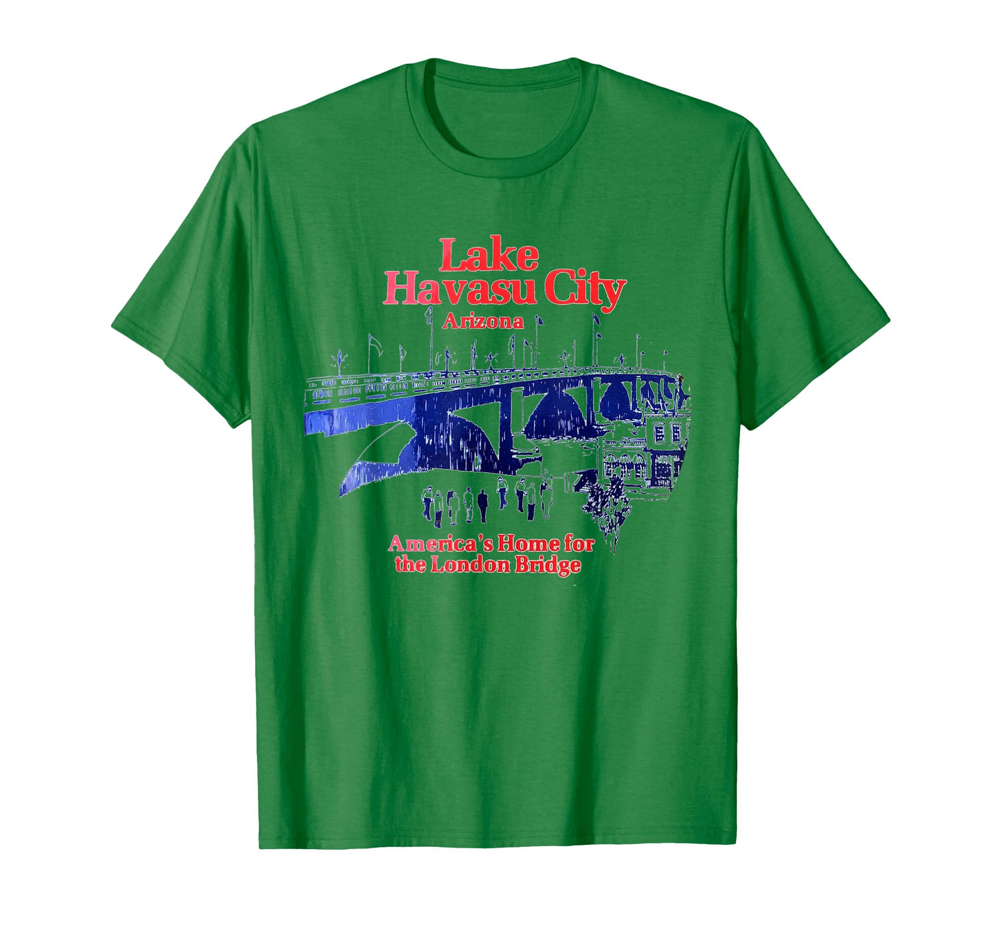 Lake Havasu City Arizona Bridge Illustration Vintage T-Shirt