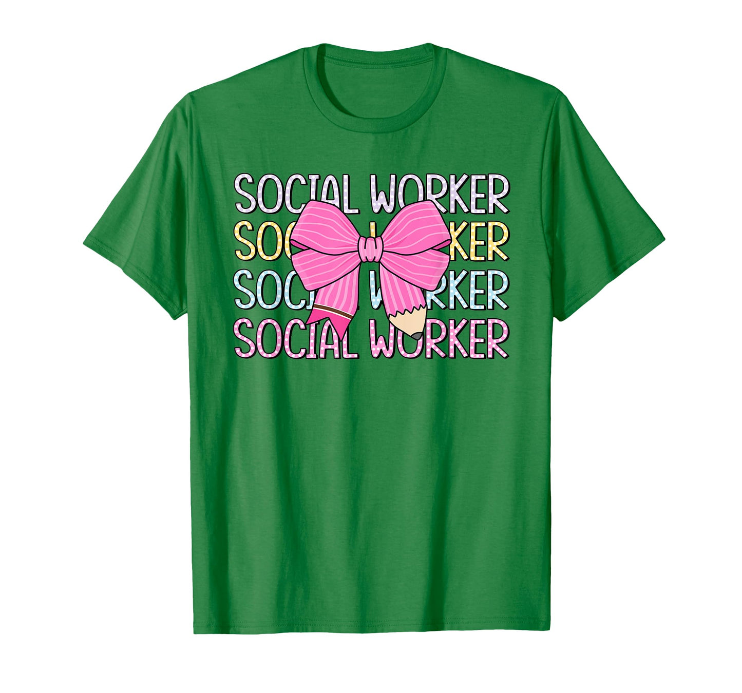 Retro Social Worker Coquette Bow Dalmatian Back To School T-Shirt
