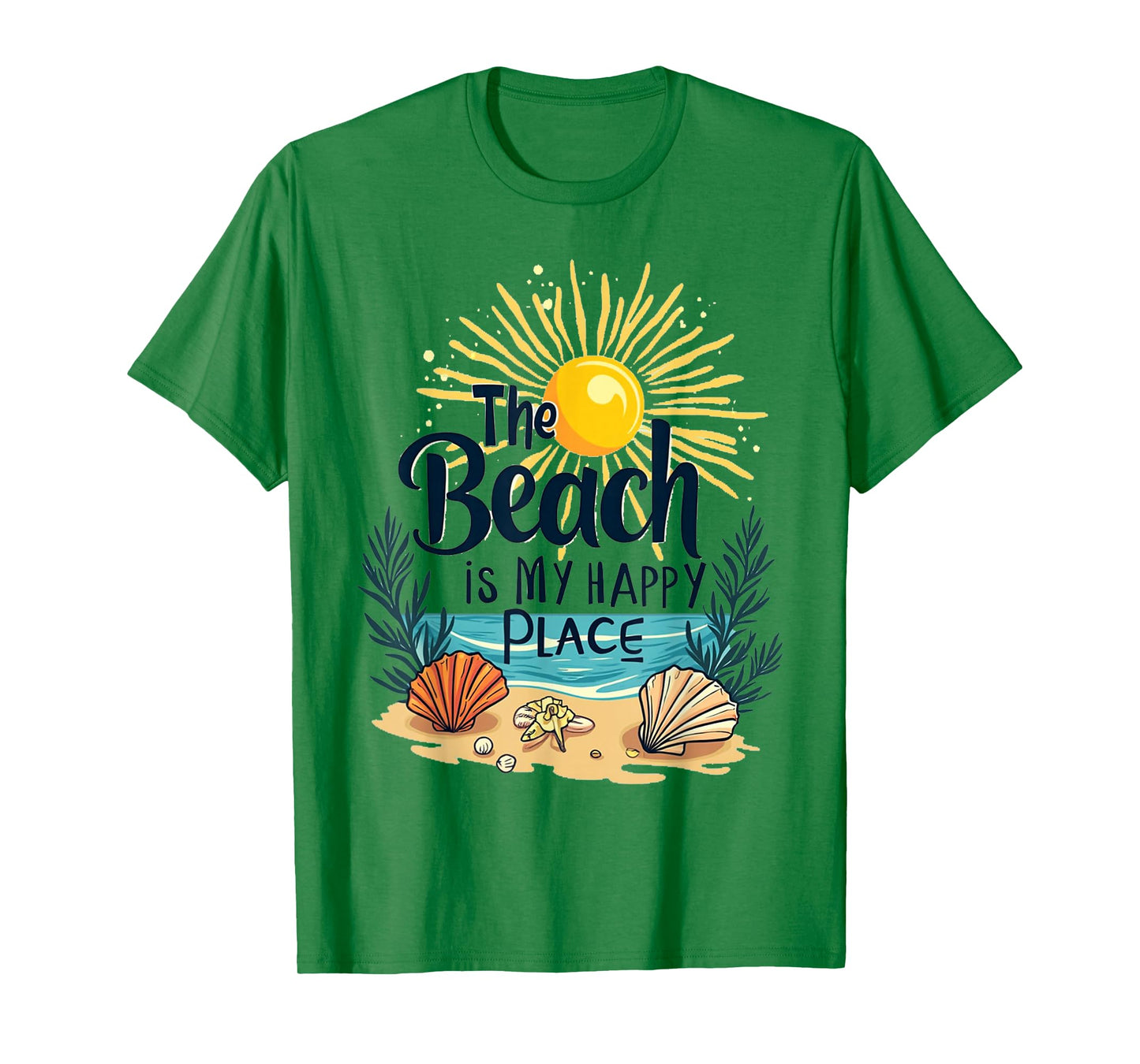 Beach Shirt Women The Beach is My Happy Place Casual Summer T-Shirt