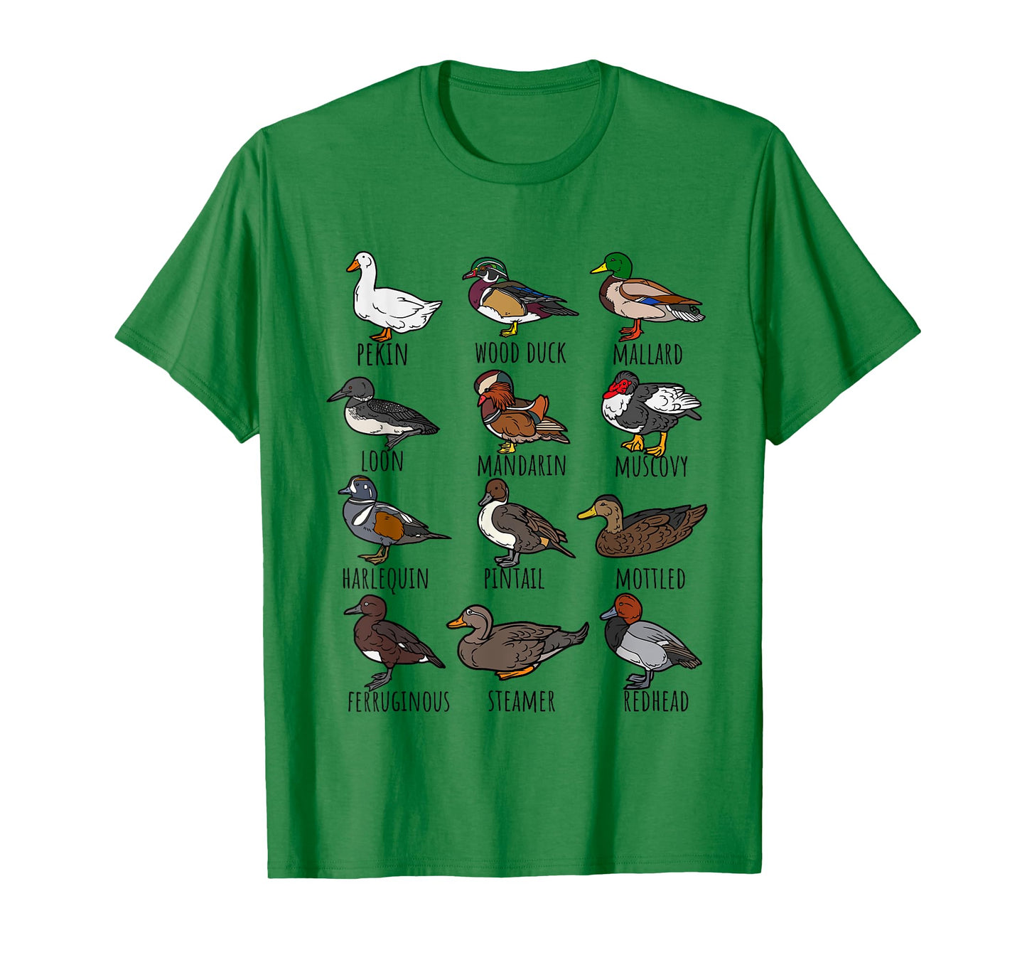 Cute Duck Waterfowl Animal Species Types,Duck Wildlife Lover T-Shirt