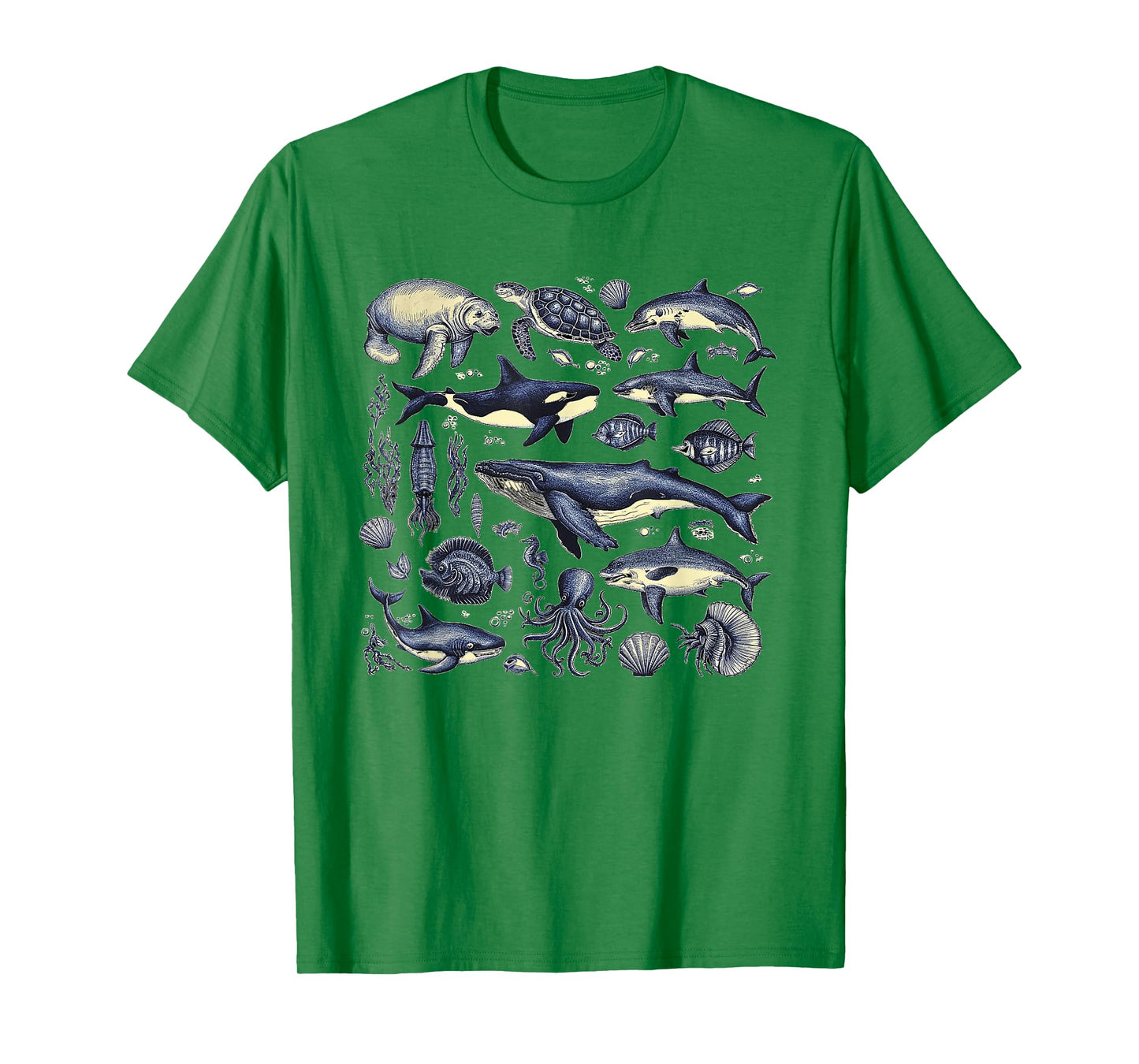 Vintage 90s Tattoo Sea Animal Ocean Nature Ocean Wildlife T-Shirt