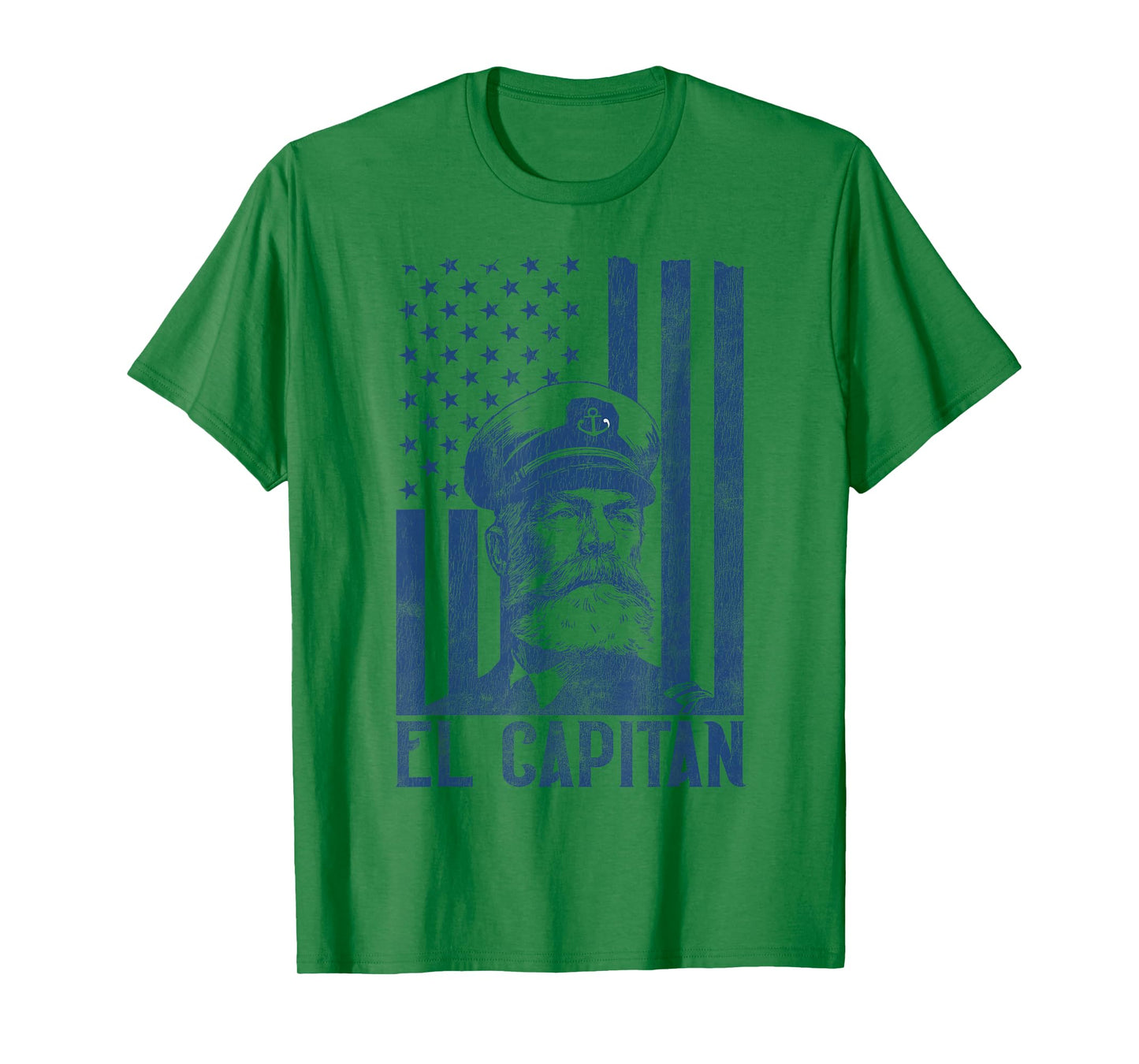 El Capitán Boat Captain American Flag T-Shirt