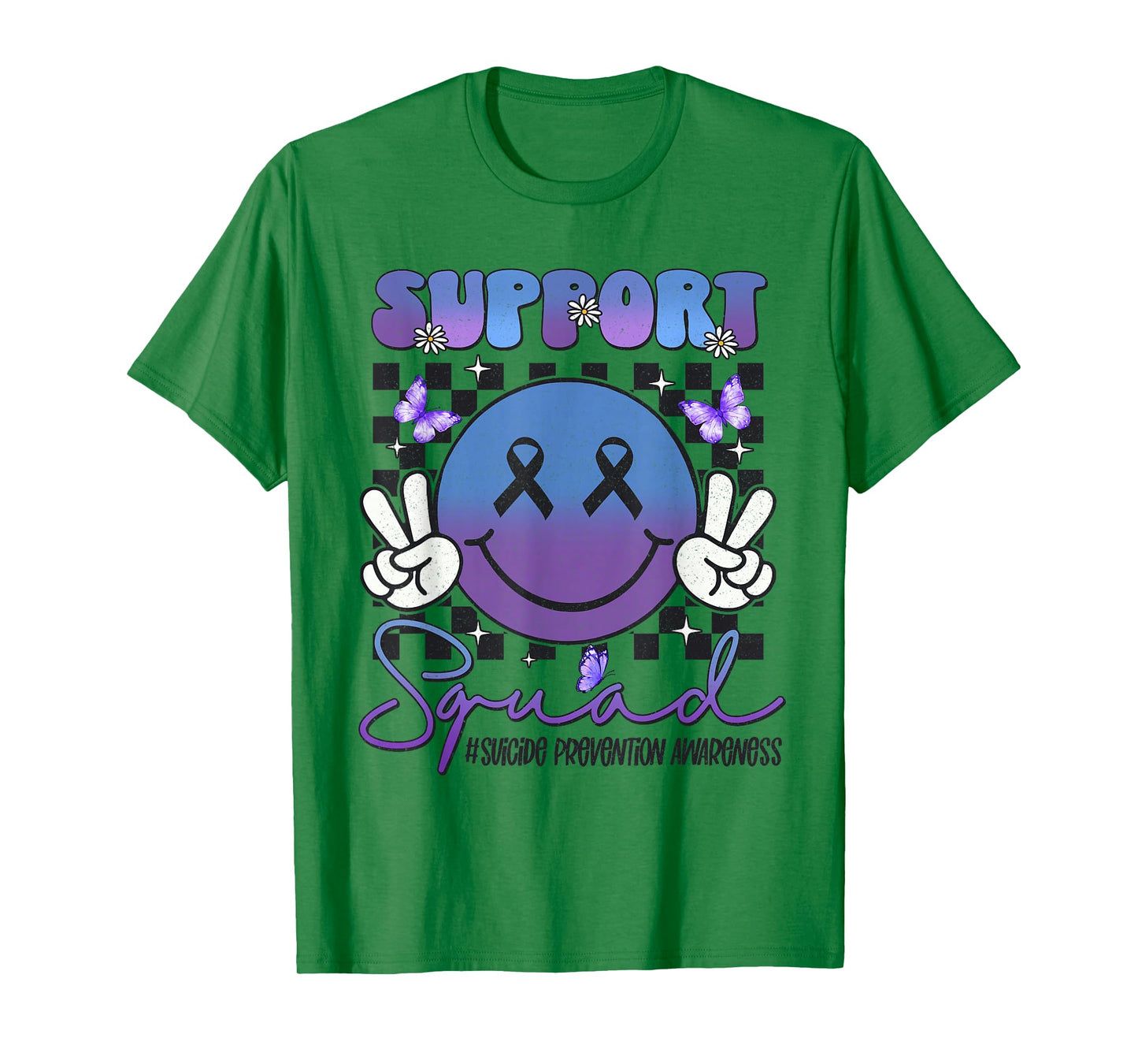 Suicide Prevention Awareness Support Teal & Purple Ribbon T-Shirt