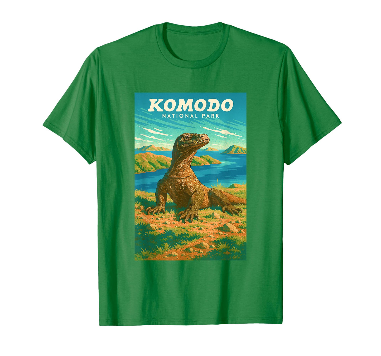 Komodo National Park Vintage Design Komodo Dragon Wildlife T-Shirt