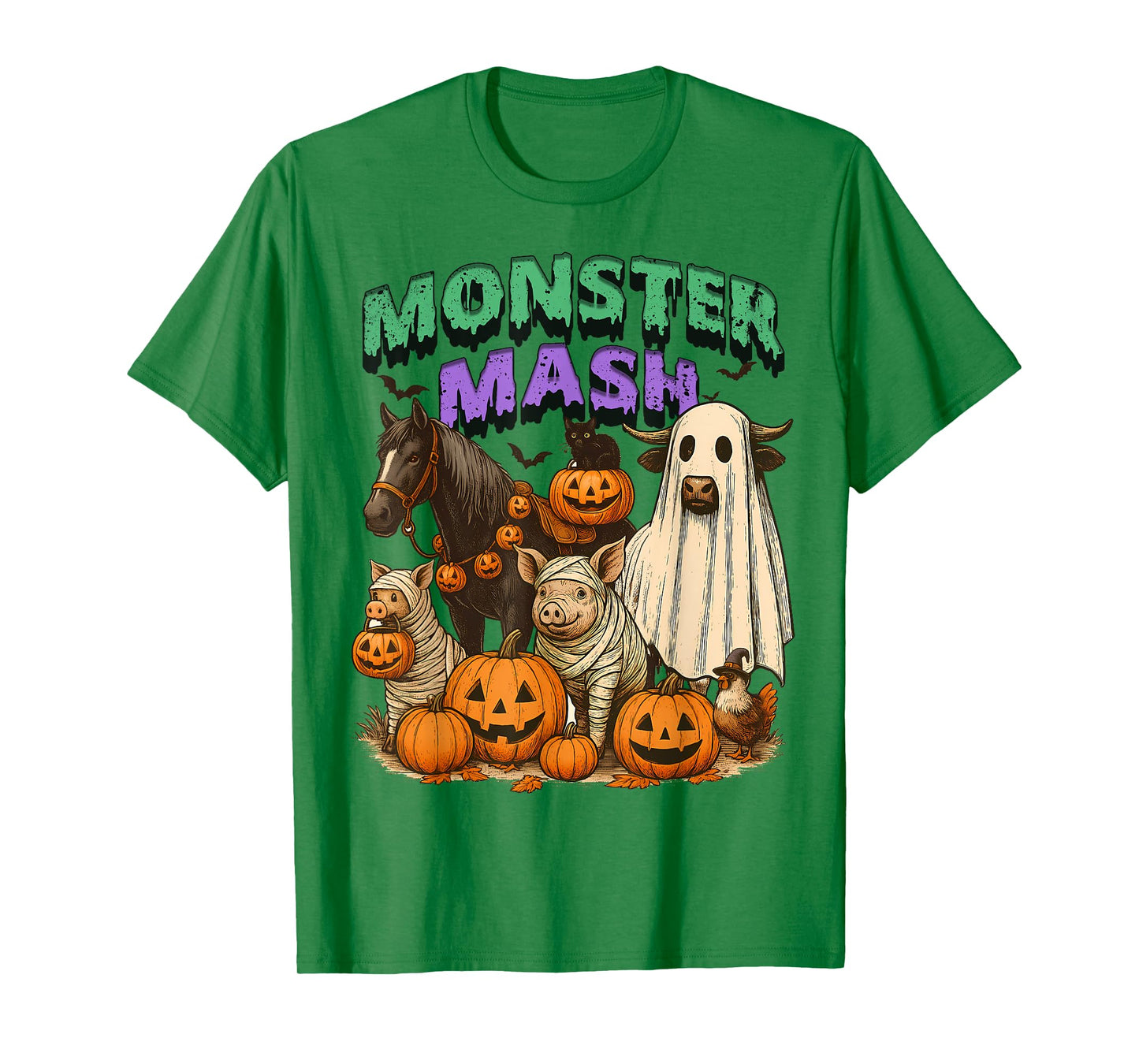 Halloween Spooky Season Boo Pumpkin Heifer Monster A Mash T-Shirt