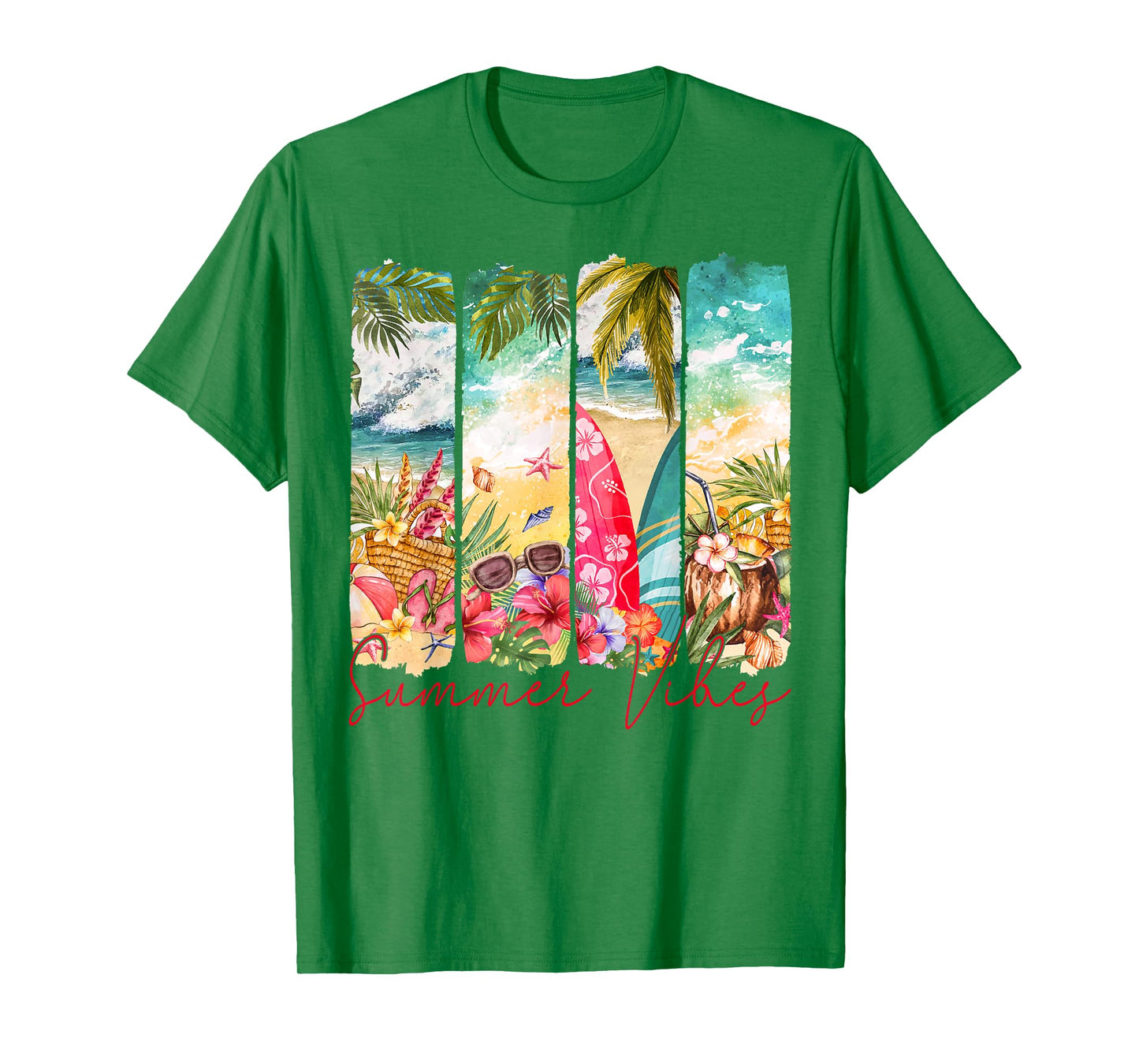 Retro summer vibes beach palm tree summer vacation T-Shirt
