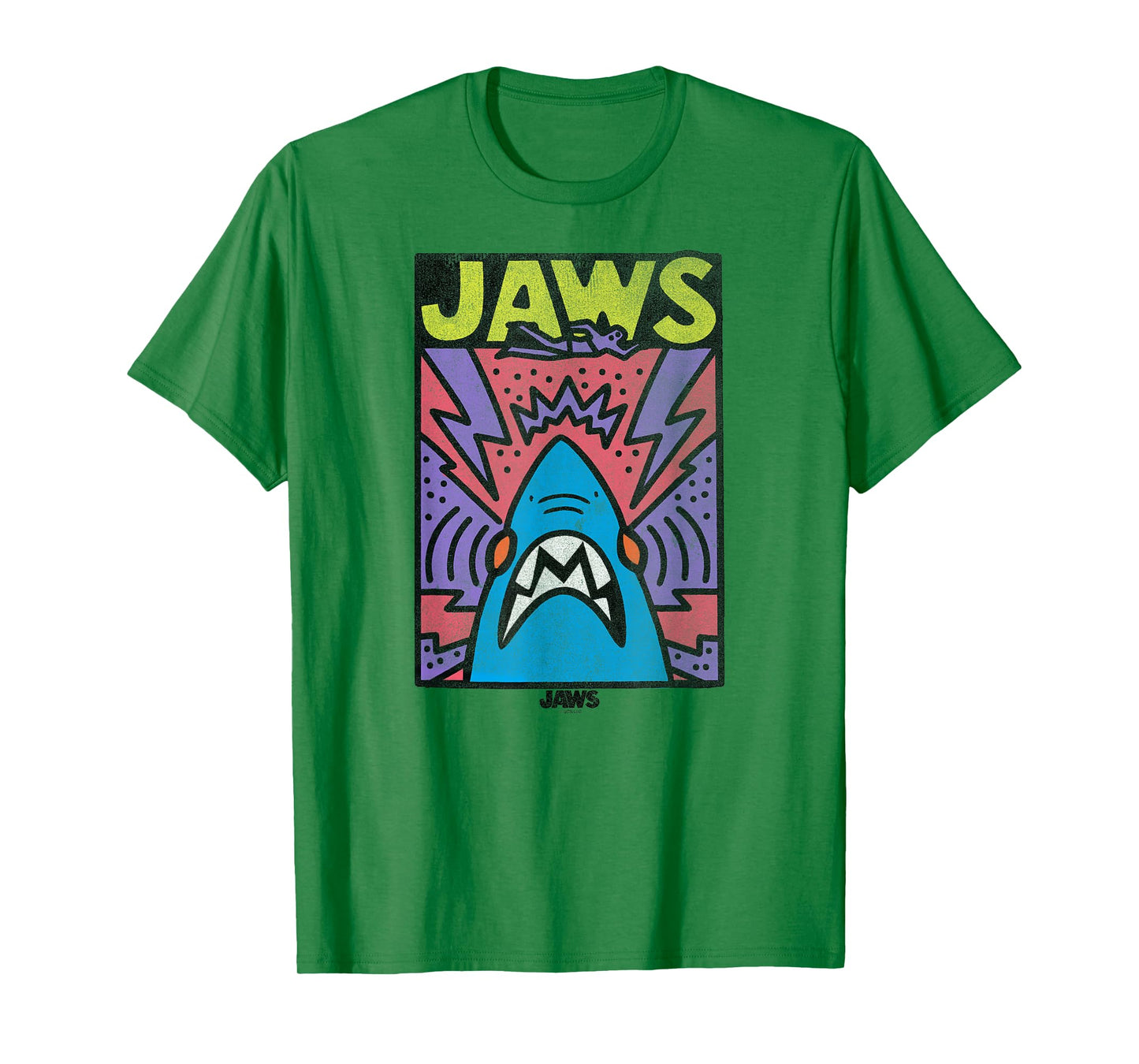 Jaws Neon Poster T-Shirt