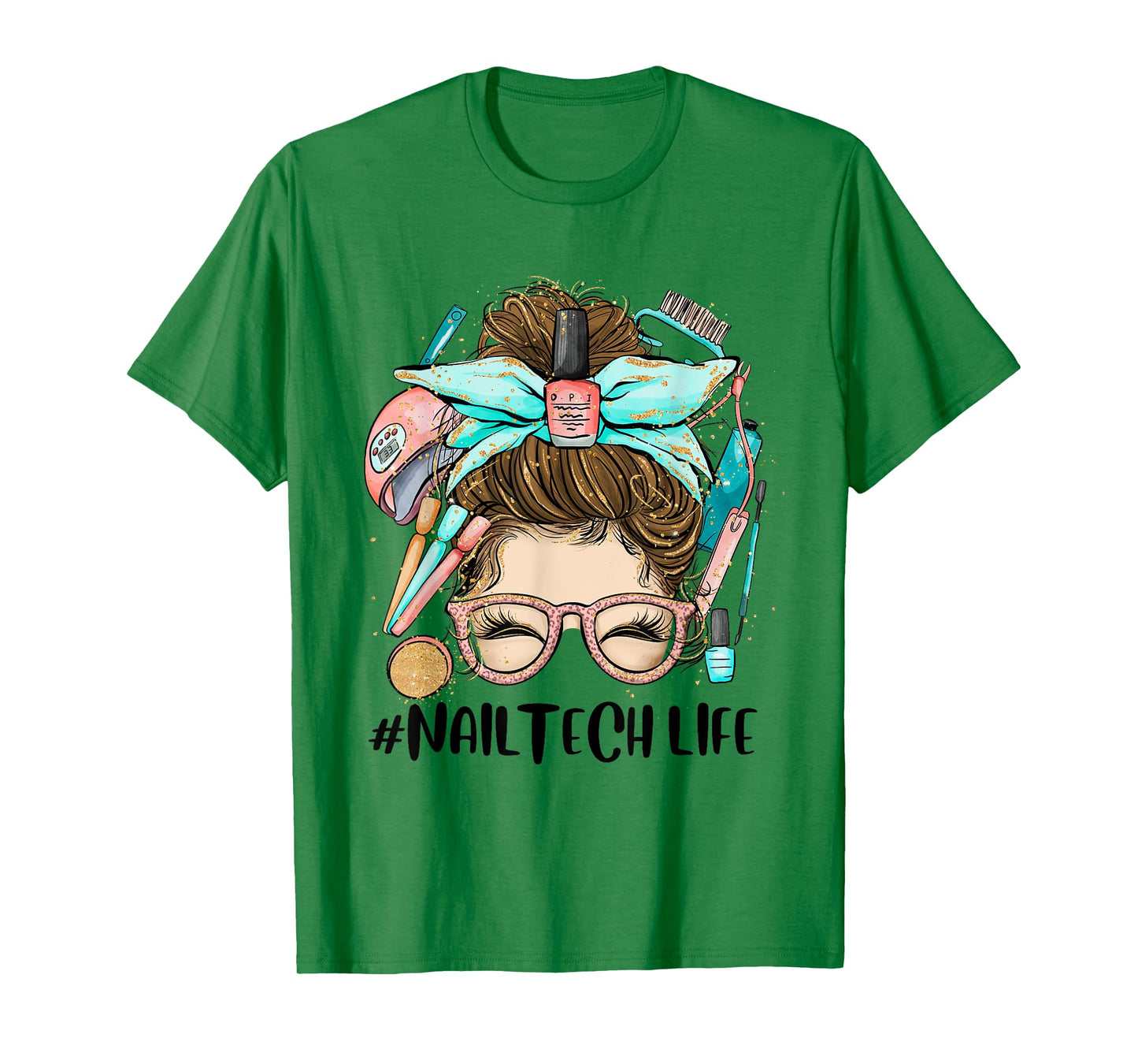 Manicurist Nail Tech Life Nail Hustler Artist Technician T-Shirt