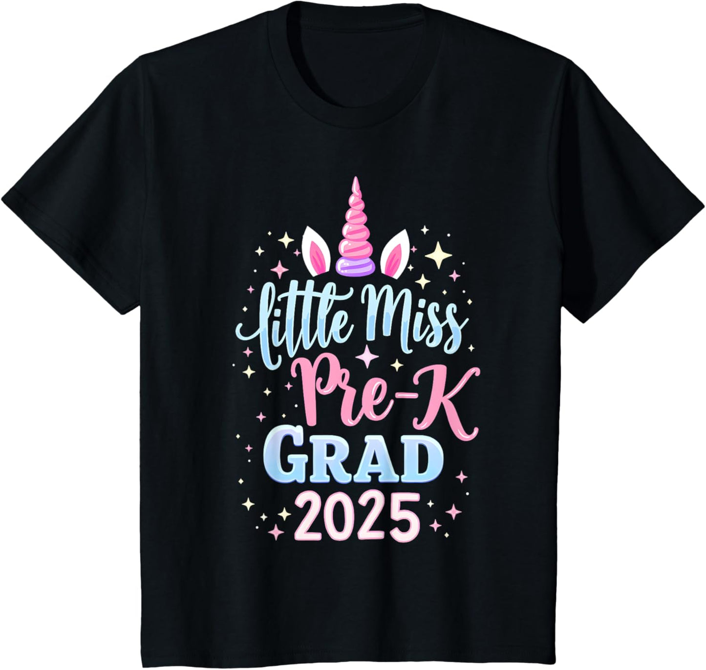 Kids Little Miss Pre-K Grad Preschool Girls Prek Graduation 2025 T-Shirt