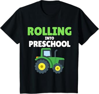 Back to School Tractor Construction First Day of Preschool T-Shirt