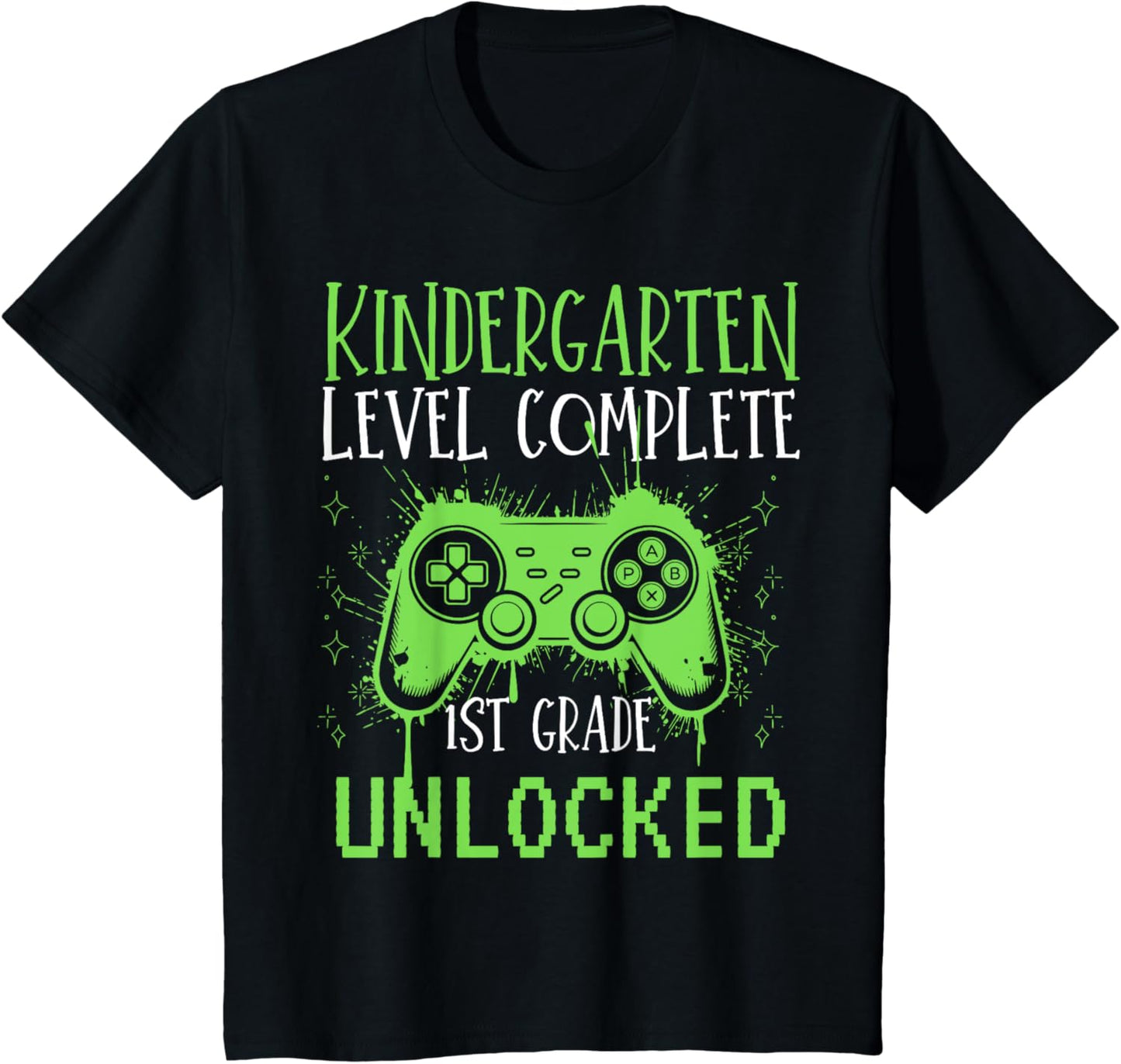 Unlocked 1st Grade Gamer Level Complete Kids School Tee by TeeBrew