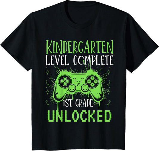 1st Grade Unlocked Gamer Boy School Kindergarten Complete T-Shirt