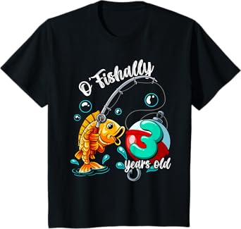 O'fishally 3 years old 3rd Birthday Fishing T-Shirt