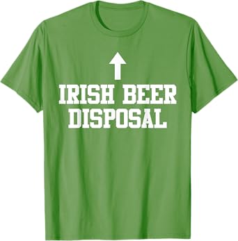 St Patricks Day Drinking Shirt Men Funny Irish Beer Disposal T-Shirt