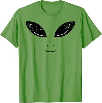 Alien Face Funny Costume UFO Space Boys Girls Kids Men Women T-Shirt