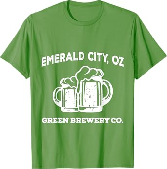 Wizard of Oz Emerald City Brewery Costume Halloween Adult T-Shirt