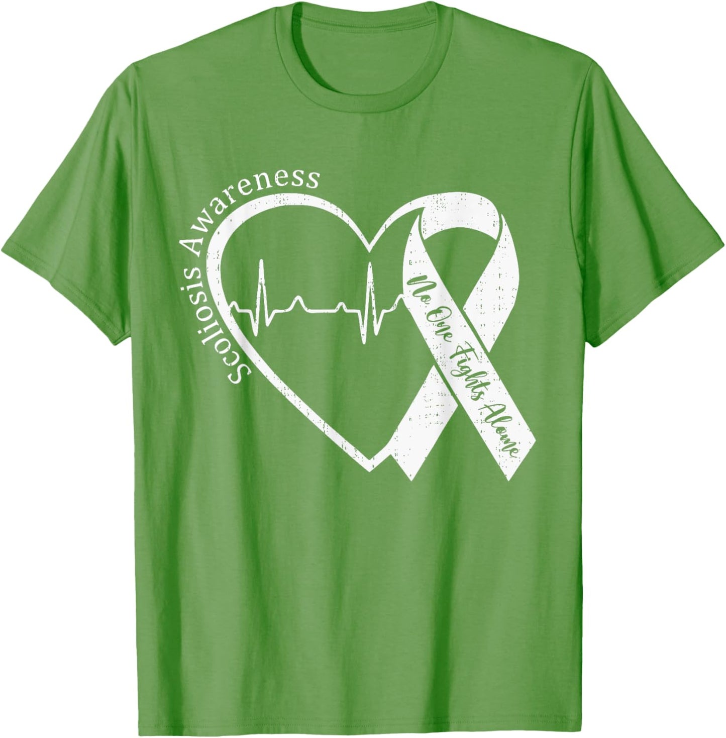 Scoliosis Awareness Green Ribbon Spinal Health Support T-Shirt