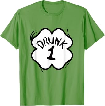 Drunk 1 St Pattys Day Shirt Drinking Team Group Matching T-Shirt
