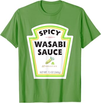 Spicy Wasabi Sauce Halloween Costume Matching Couples Group T-Shirt