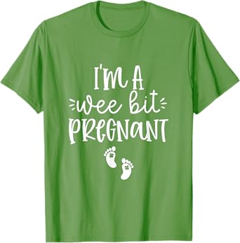 I'm A Wee Bit Pregnant Irish St Patricks Pregnancy Reveal T-Shirt