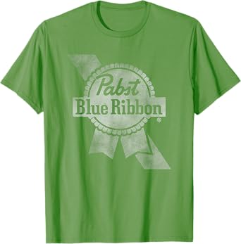Pabst Beer Crest & Ribbon Weathered Fade T-Shirt