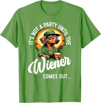 Dachshund Irish Beer Wiener Dog St. Patrick's Day T-Shirt for Men Women