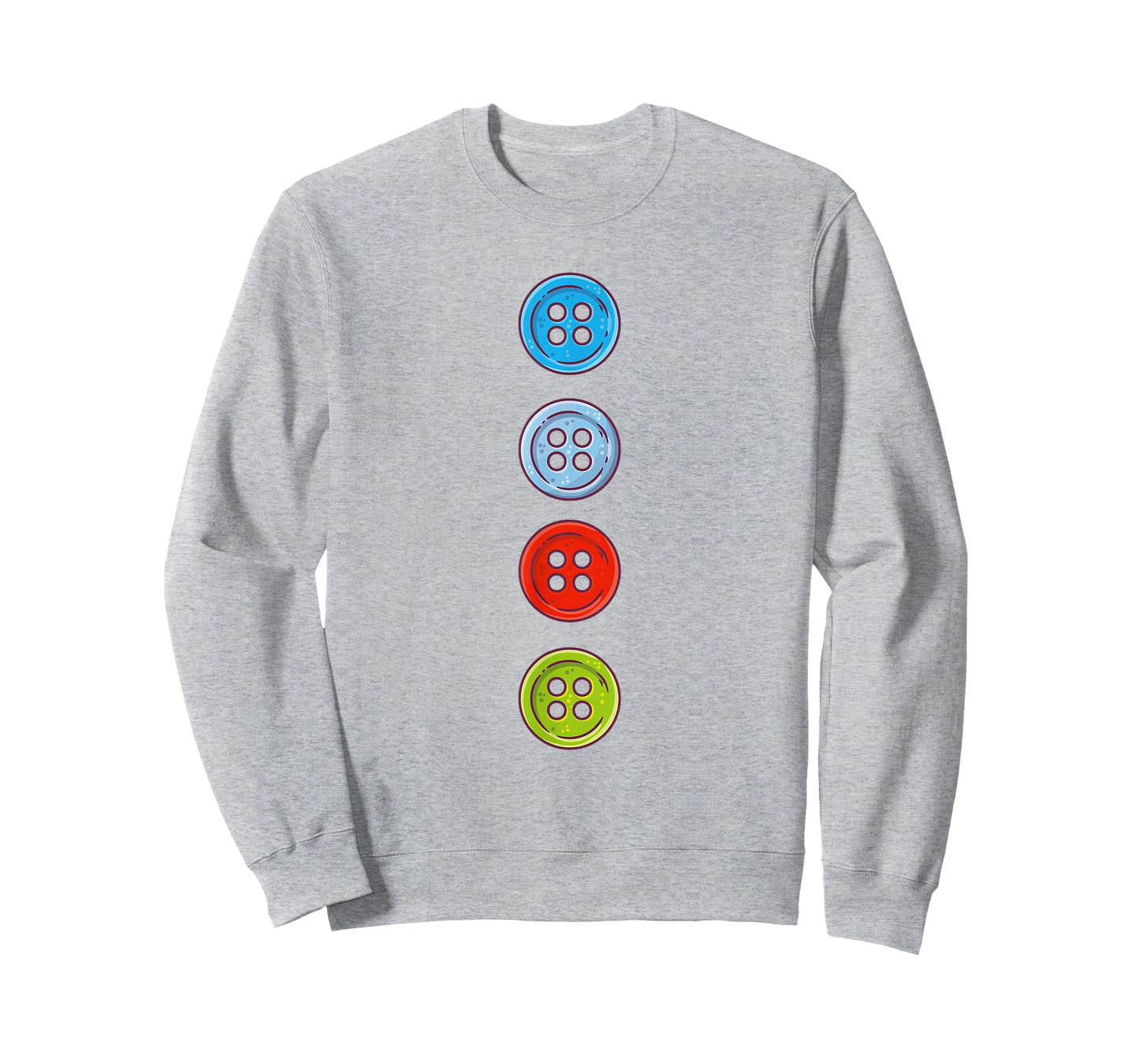 Four Groovy Buttons Blue Cat Funny Halloween Costume Kids T-Shirt - Sweatshirt | Ash
