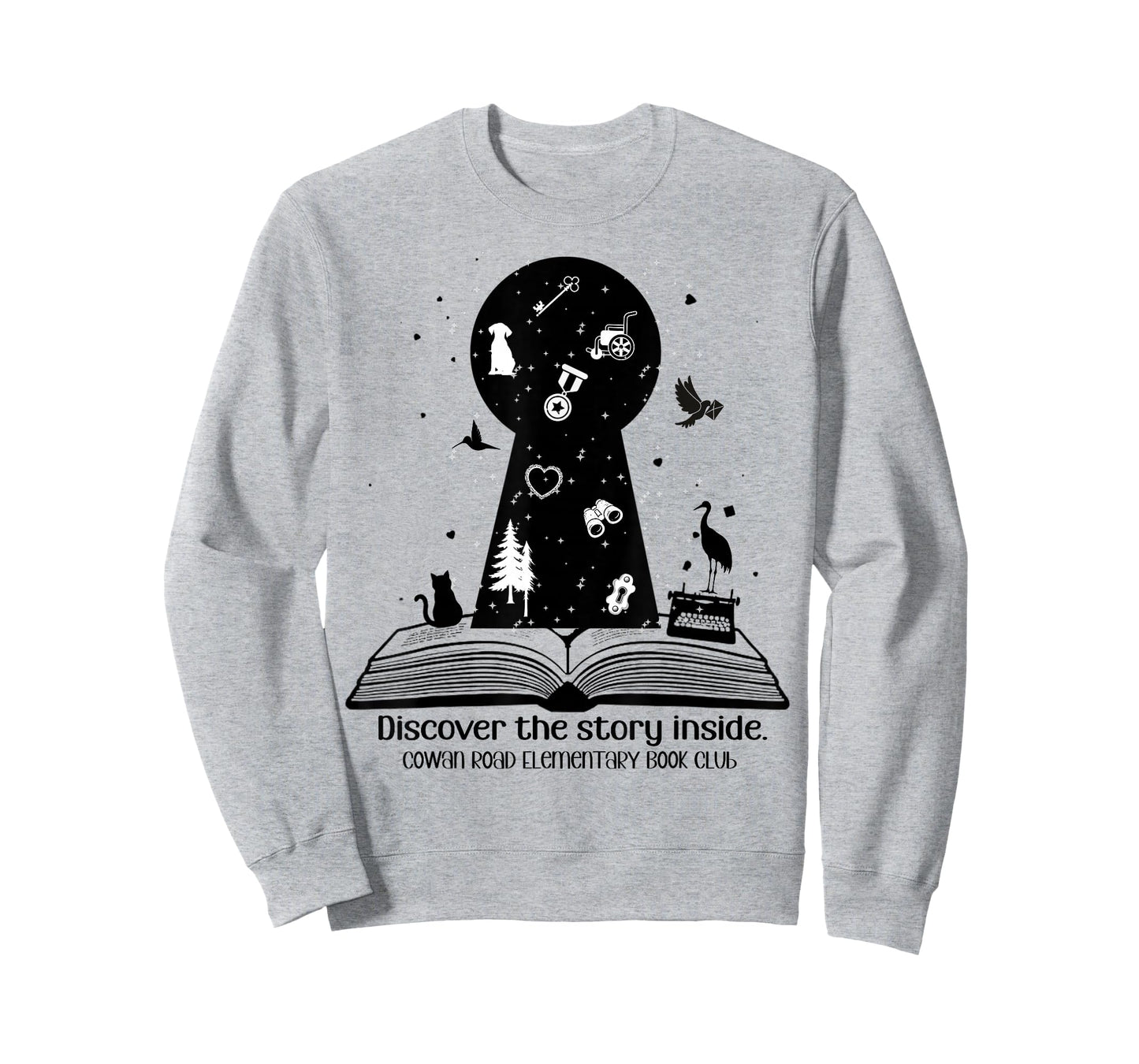 Cowan Road Elementary Book Club T-Shirt - Sweatshirt | Ash