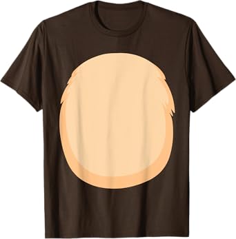 Bear Belly Costume for Halloween Furry Cartoon Stomach Brown T-Shirt