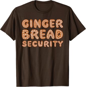Gingerbread Security Family Christmas Costume Mom Dad T-Shirt