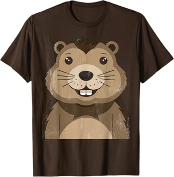 Groundhog Costume Vintage Groundhog Day Funny Ground Hog T-Shirt