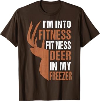 Fitness Deer In Freezer Hunting Dad Father Day Gift from Son T-Shirt