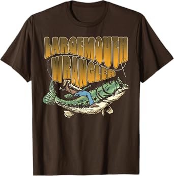 Largemouth Bass Wrangler Funny Bass Fisherman Fishing T-Shirt