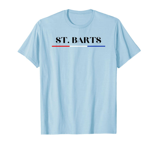 St. Barts Flag Bar, Cute Classic Tee, Beach Vacation Vibes T-Shirt