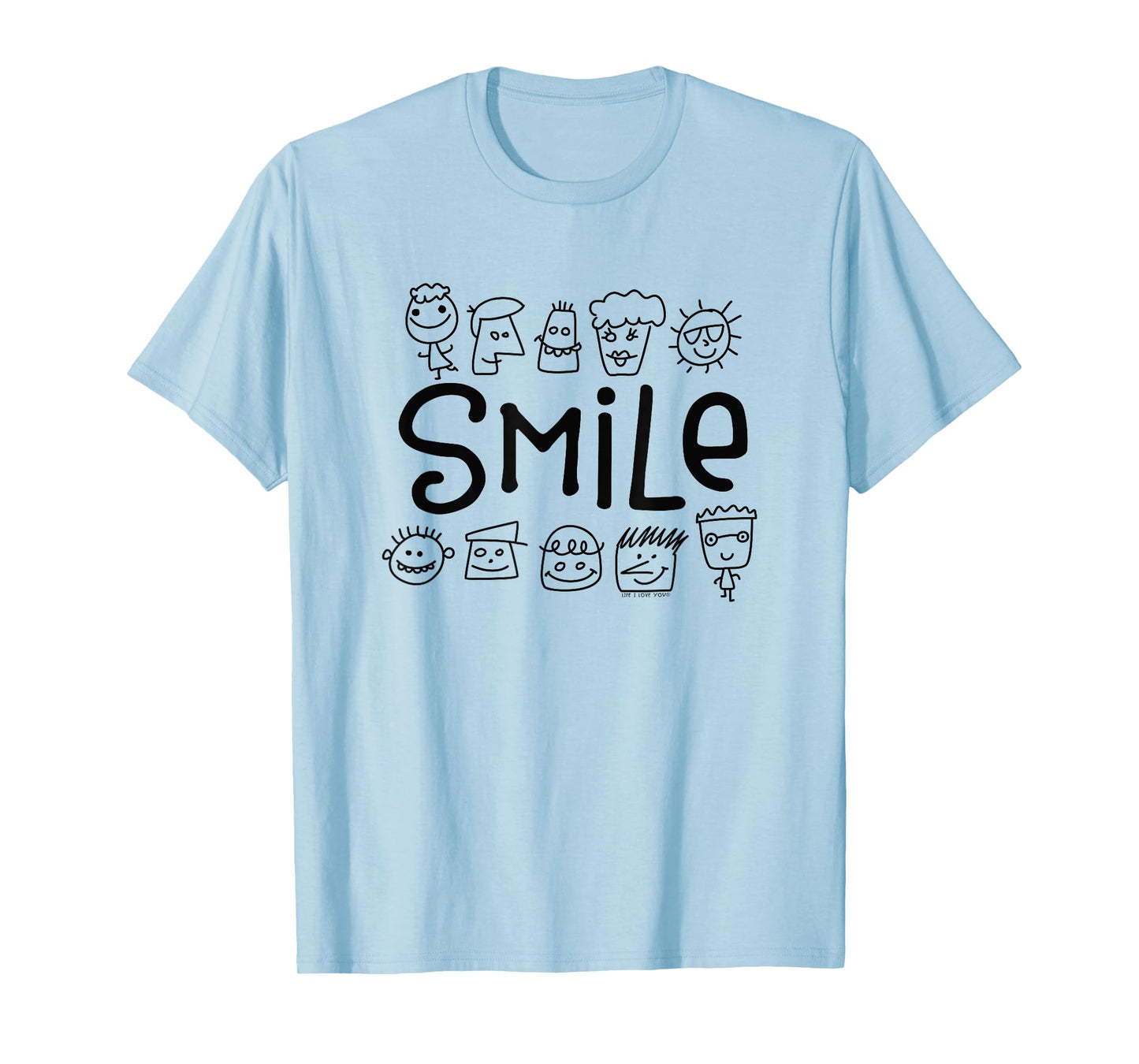 Smile with Funny Smiling Doodles Boys Girls Teachers T-Shirt