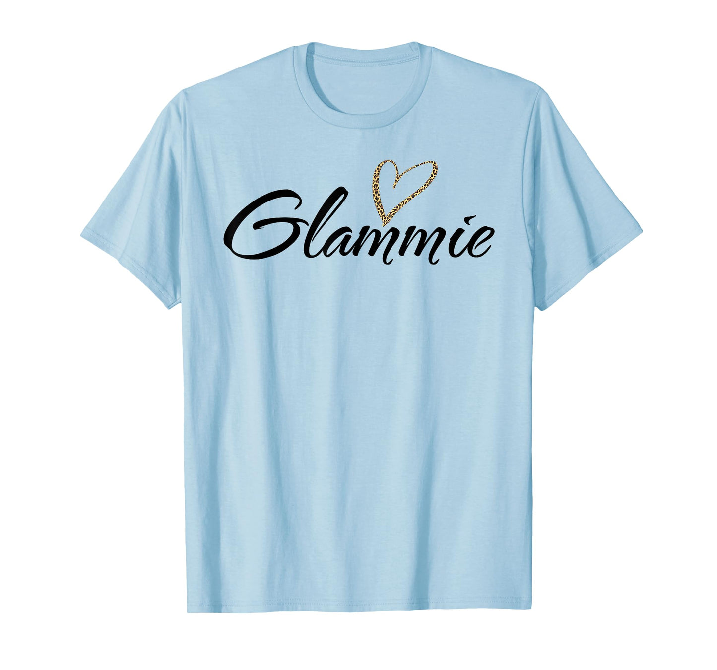 Glammie with Leopard Print Heart Fun Aunt Grandma Mom Gift T-Shirt