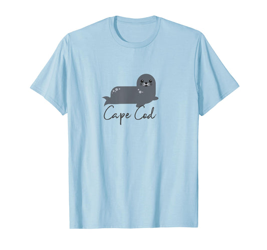Cape Cod Cute Whimsy Marine Life Harbor Seal Vacation T-Shirt