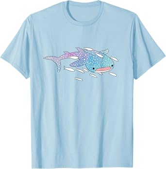 Cute Kawaii Aesthetic Blue Whale Shark Ocean T-Shirt Gift T-Shirt
