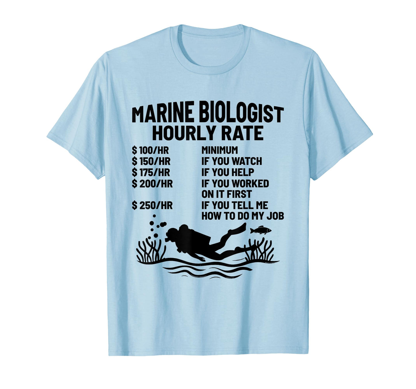 Marine Biologist Hourly Rate Biology Biologists T-Shirt