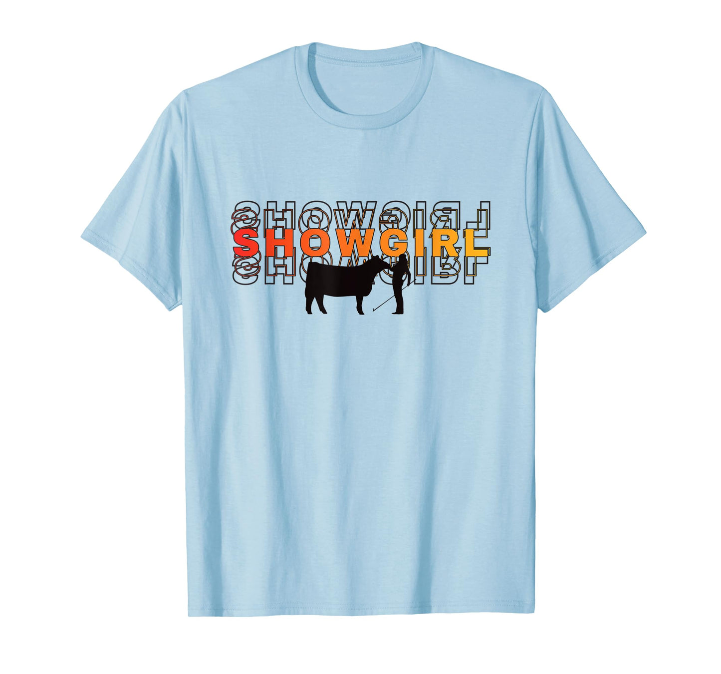 Showgirl Livestock Cattle Showing - Fun Show Cattle T-Shirt