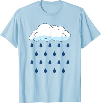 White Cloud Rain Drop Costume Christmas Halloween T-Shirt