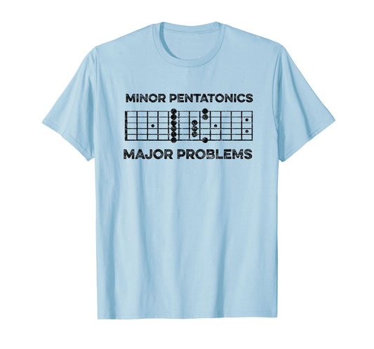 Blues Guitar Meme Minor Pentatonic Graphic Guitar Players T-Shirt
