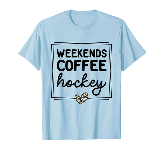 Weekends Coffee Hockey Cute Retro Mom Life With Sayings T-Shirt