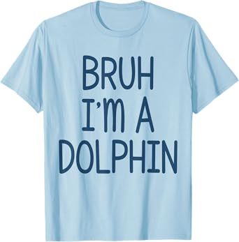 Pretend I'm A Dolphin Funny Lazy Halloween Costume Party T-Shirt
