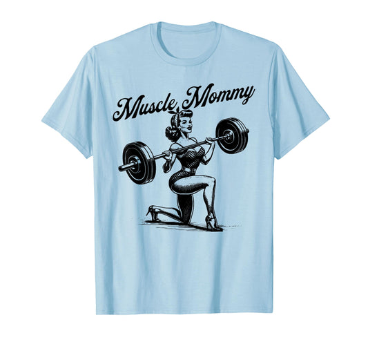Muscle Mommy Funny Mama Happy Mother's Day Mom Life Retro T-Shirt
