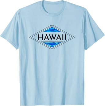 Vintage Hawaii Colorful Retro Beach Wave Men Womens Souvenir T-Shirt