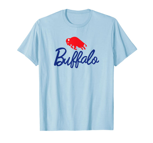 Buffalo Charging red Bison - NY New York 716 Pride Cute BUF T-Shirt