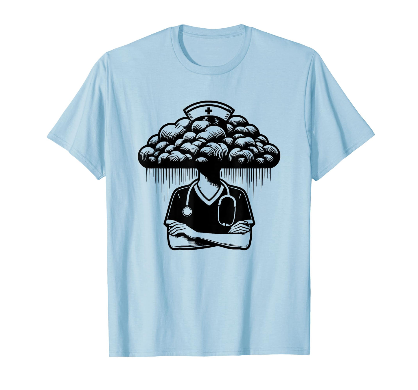 Medical School Nurse Nursing Black Cloud T-Shirt