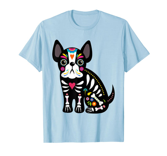 Dia de los Muertos Dog Lover Sugar Skull Mexican Halloween T-Shirt